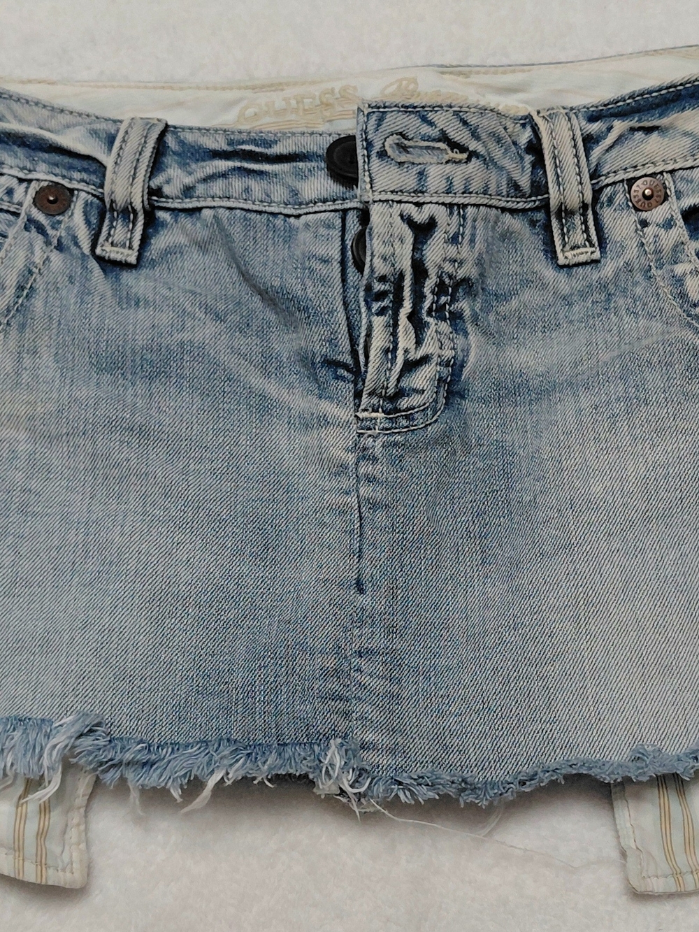 Guess Light Blue Denim Mini Skirt - Casual Women's Skirt